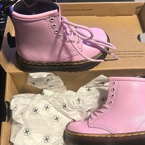 Dr. Martens Pink Leather Boots